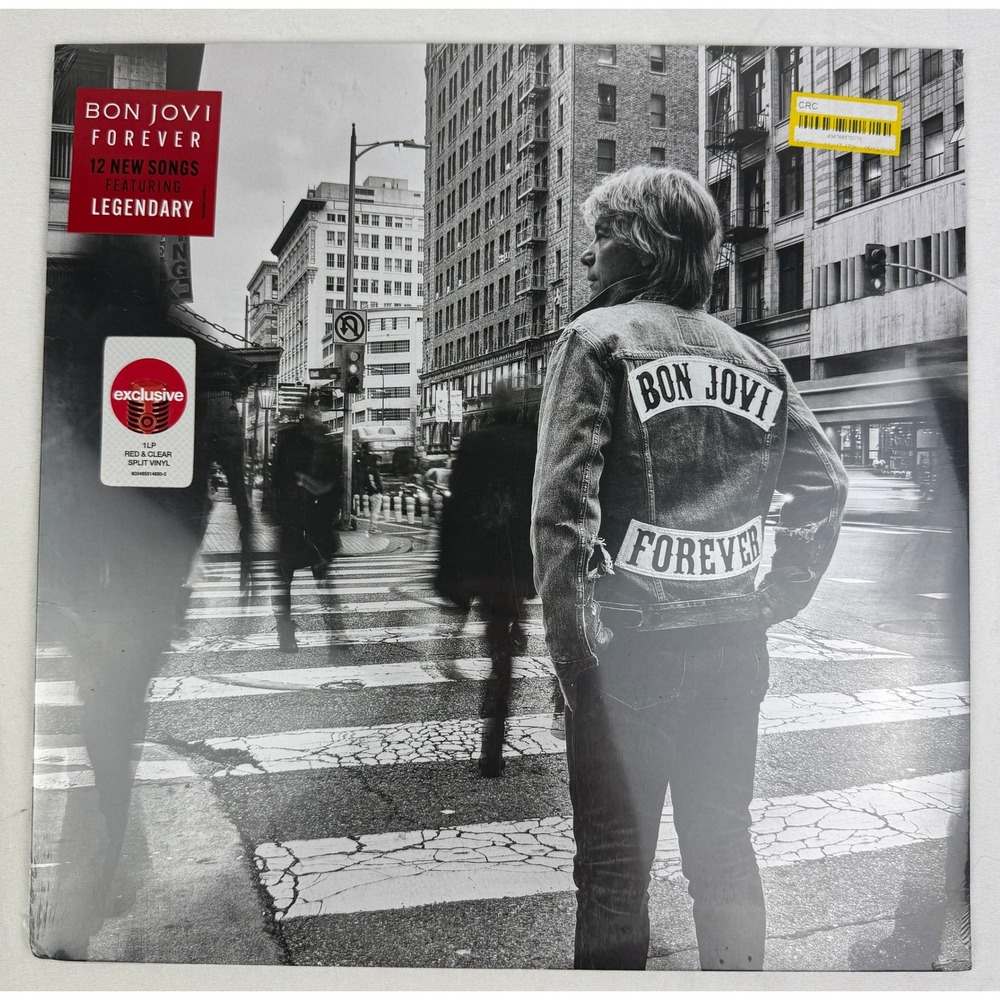 Bon Jovi Forever Target Exclusive Red Clear Split Vinyl LP Record Album